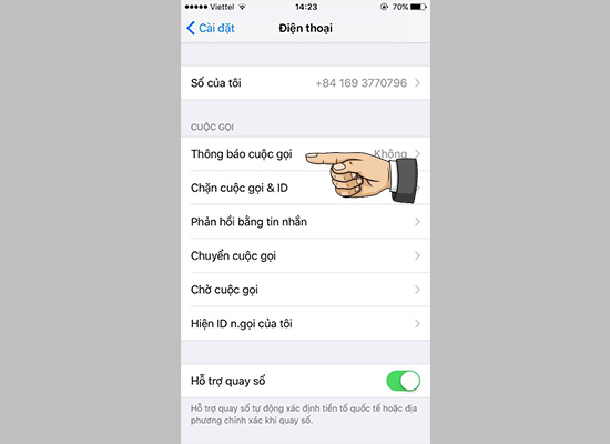 Thông báo cuộc gọi