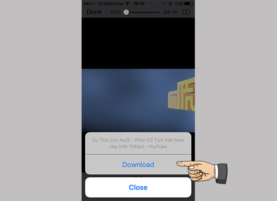 Mở Video > Dowload