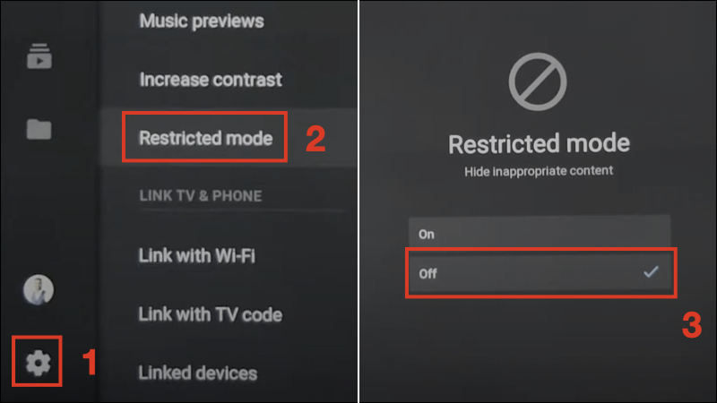 Cách bật tắt Chế độ hạn chế trên Android TV