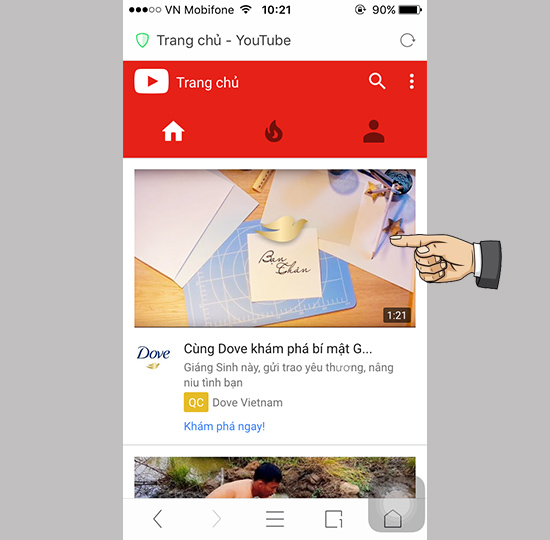 Mở video lên