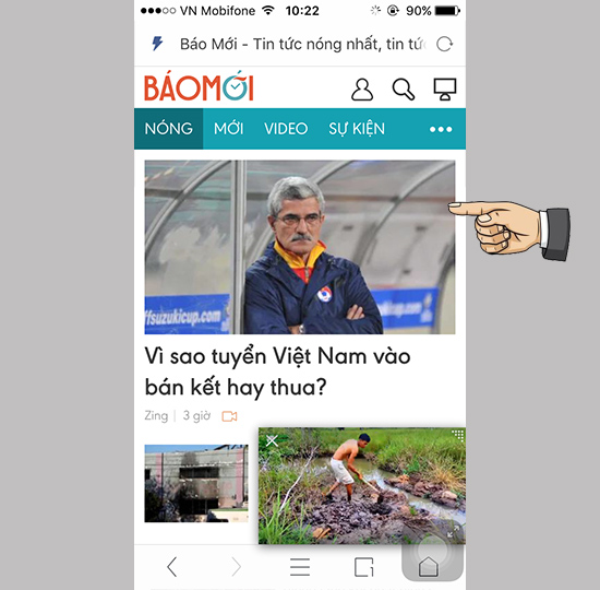 Bây giờ có thể truy cập web khác mà vẫn xem được video