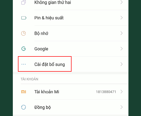 Bước 1: Vào Cài đặt