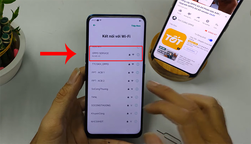 Chọn Wifi bạn đang kết nối