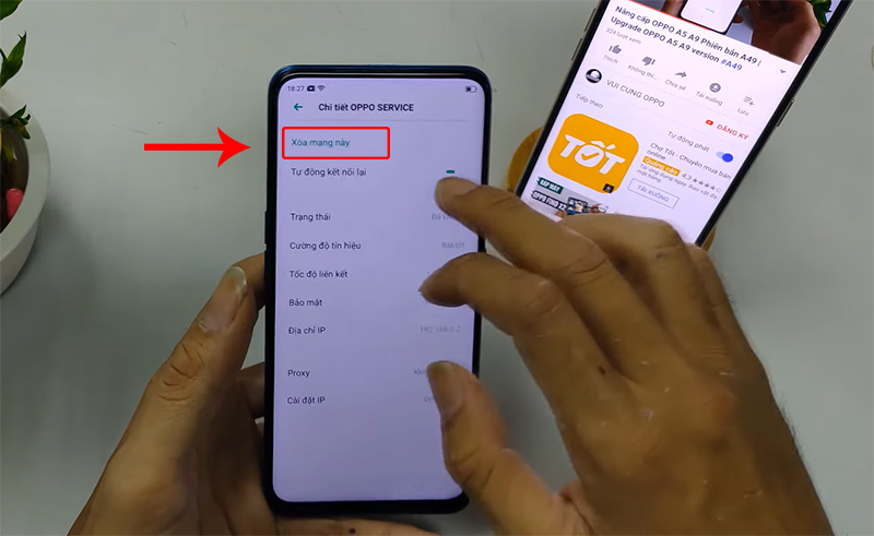 Chọn Xóa mạng này