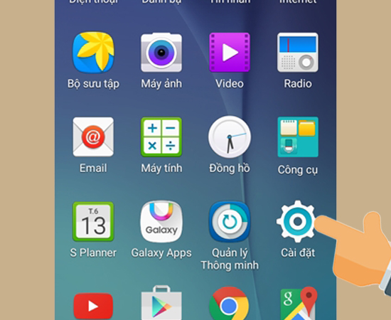 Bước 1: Vào Cài đặt.