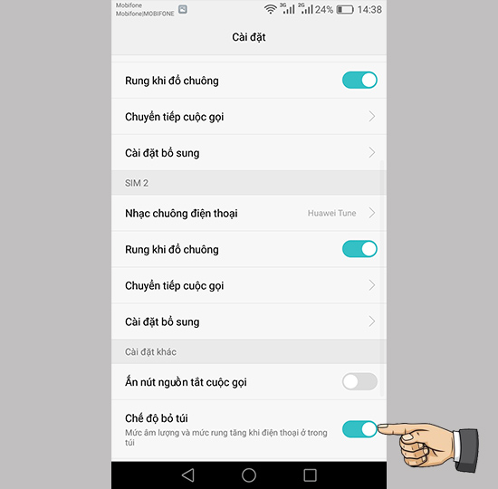 Chế độ bỏ túi