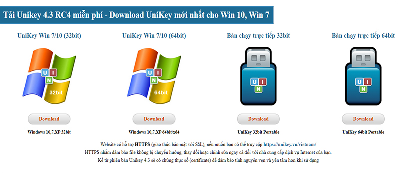 Cài đặt phiên bản phù hợp để khắc phục lỗi UniKey không gõ được tiếng Việt