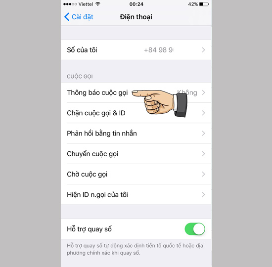 Thông báo cuộc gọi