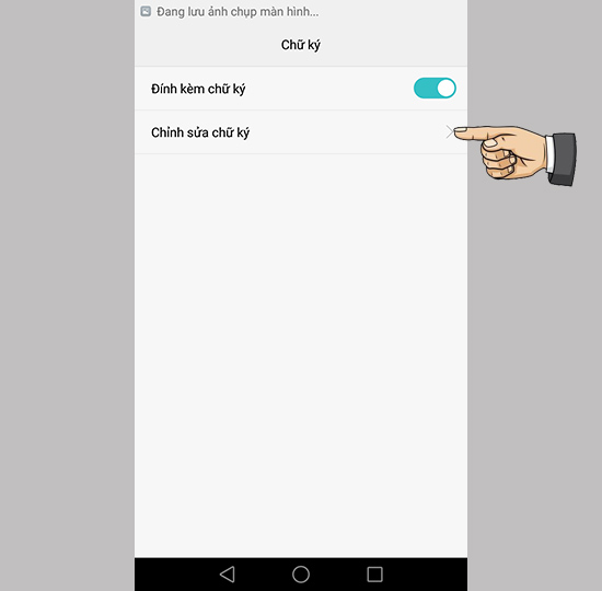 Chỉnh sửa chữ ký