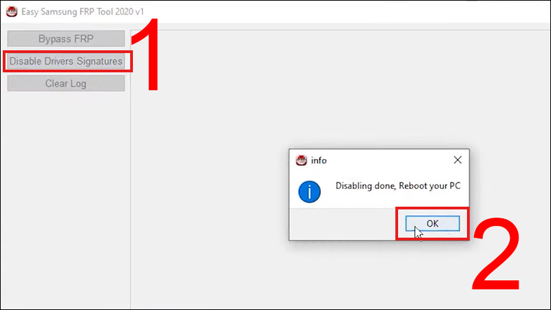 Chọn Disable Drivers Signatures 