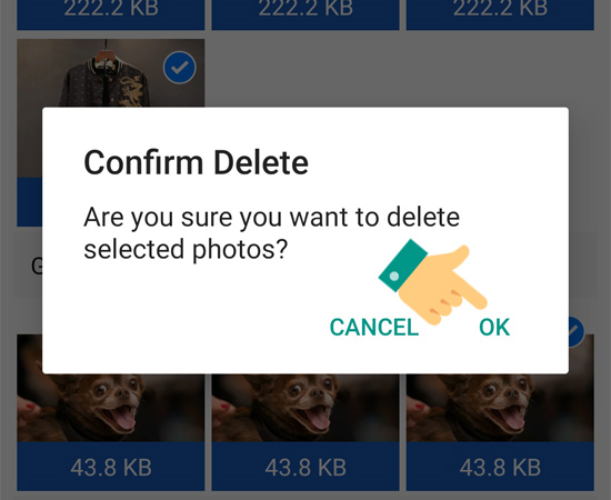Chọn OK để tiến hành xóa.