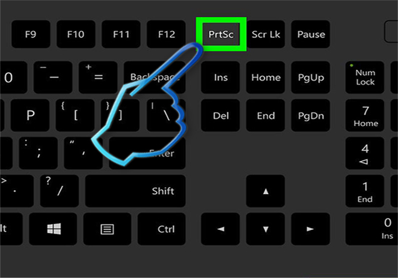 Bước 2: Để chụp ảnh màn hình, chúng ta ấn phím Print Screen/PS/Prt Scr trên bàn phím. Sau đó vào Paint nhấn Ctrl + V (dán).