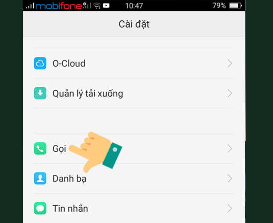 Bước 2: Tiếp theo bạn chọn Gọi.