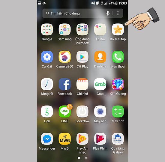 Mở bộ sưu tập