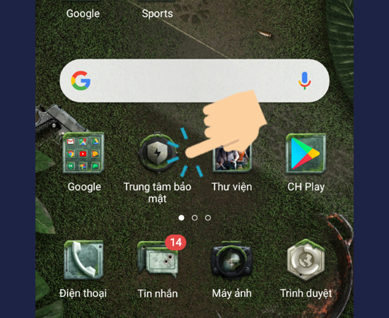 vào Trung tâm bảo mật