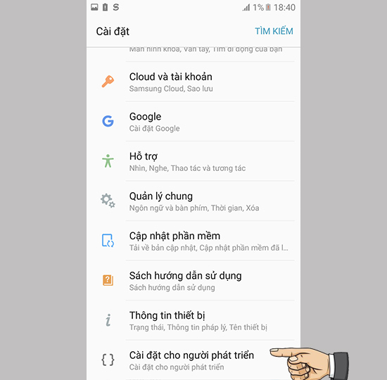 Cài đặt cho người phát triển