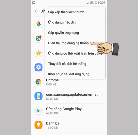 Hiện ứng dụng hệ thống