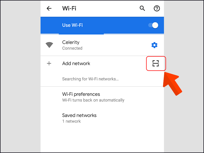 Kí hiệu quét mã QR trong cài đặt WiFi