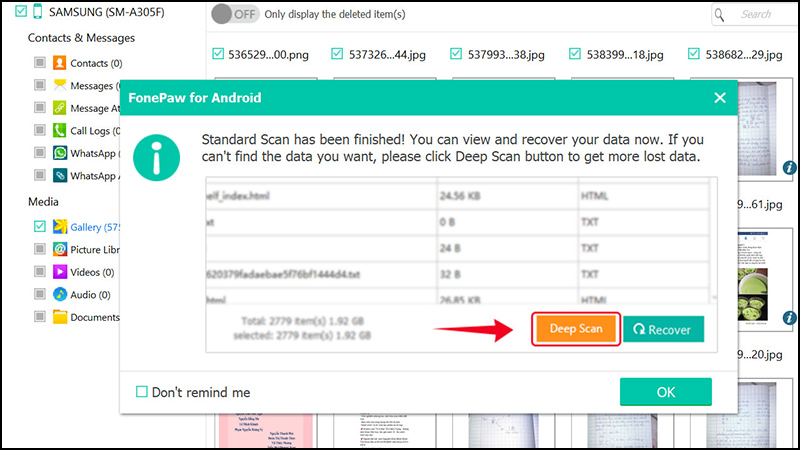  khôi phục ảnh, video đã xóa bằng FonePaw Android Data Recovery
