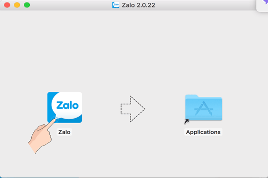 Kéo Zalo vào Applications