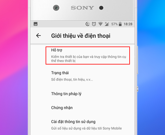 Bước 3: Sau đó đến phần Hỗ trợ