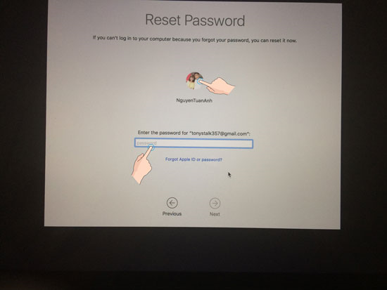 Hướng dẫn lấy lại mật khẩu cho Macbook