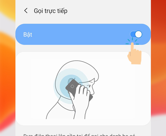 - Bước 4: Cuối cùng bạn bật tính năng gọi trực tiếp là hoàn tất quá trình thiết lập.