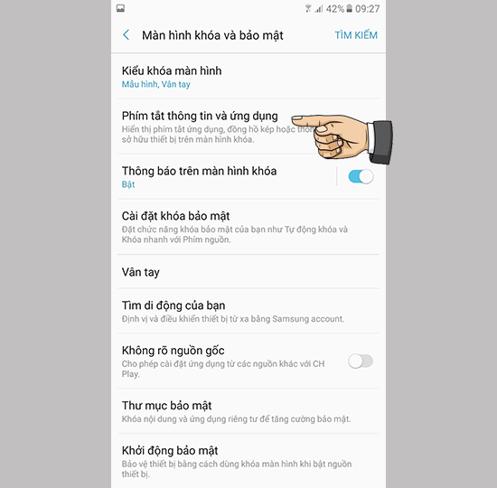 Phím tắt thông tin và ứng dụng