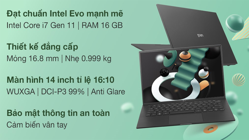 LG Gram 14 2021 i7 1165G7 sở hữu hiệu năng vượt trội