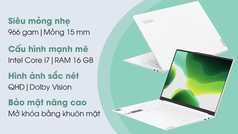 Lenovo YOGA Slim 7 Carbon 13ITL5 i7 siêu mỏng nhẹ, sở hữu hiệu năng mạnh mẽ