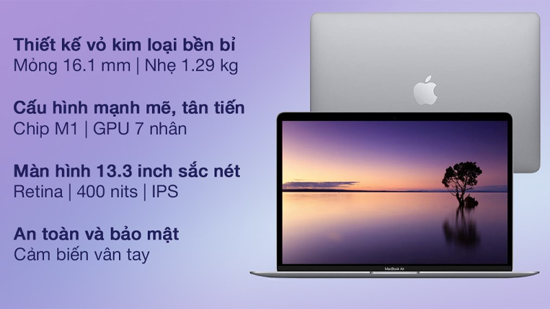 MacBook Air M1 2020 7-core GPU sở hữu hiệu năng ấn tượng đến từ chip M1