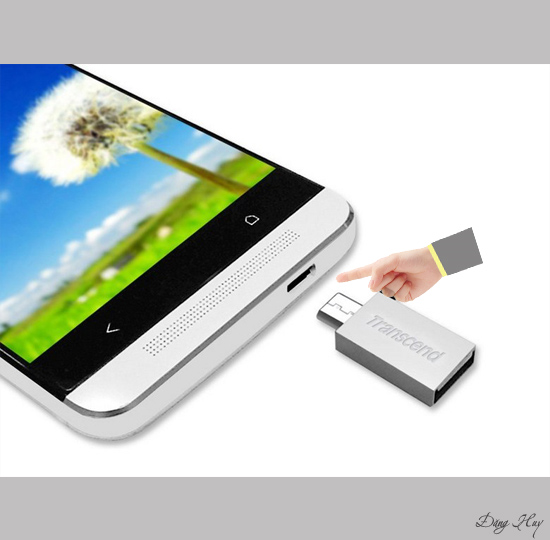 Bước 1: Cắm USB OTG vào máy.