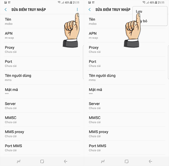 Bước 7: Chọn ... và Lưu