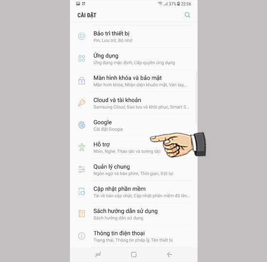 chọn Hỗ trợ