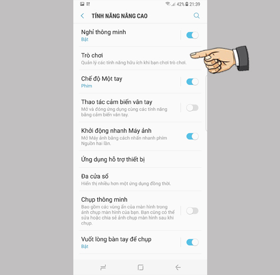 Bước 2: Chọn Trò chơi