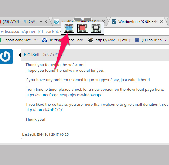 Chọn Opacity Chọn Opacity