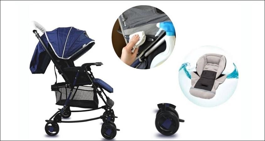 Xe đẩy trẻ em Gluck C7 xanh navy