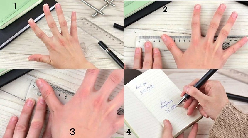 Đo chiều rộng bàn tay