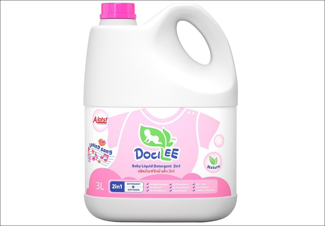 Nước giặt xả quần áo em bé Docilee Hồng bình 3L