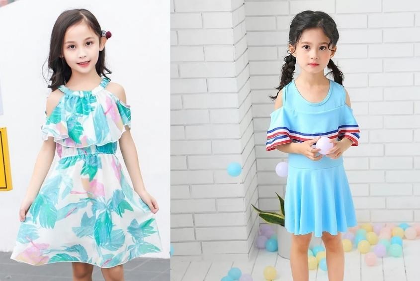 Váy xuông trẻ em nữ ARDILLA thiết kế trễ vai duyên dáng T162GS21 – WEBSITE  ARDILLA