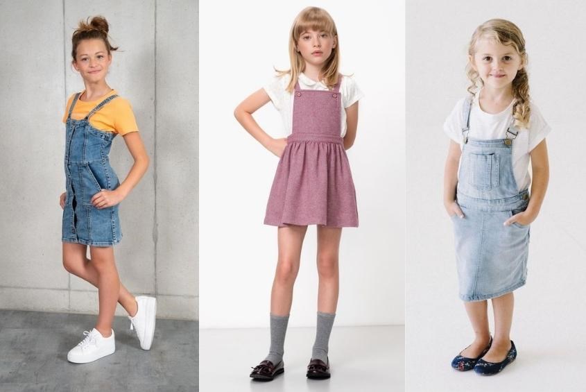 Phối áo thun với nhiều kiểu váy yếm dễ thương