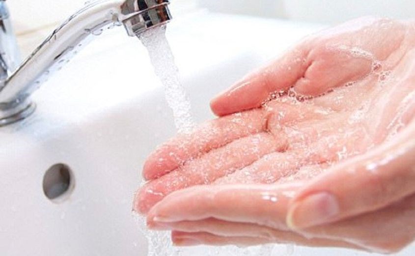 Rửa tay sau khi hoàn thành