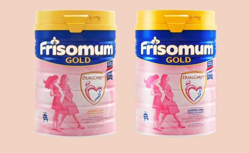 Frisomum Gold có2 vị là hương cam và vani thơm ngon, dễ uống.