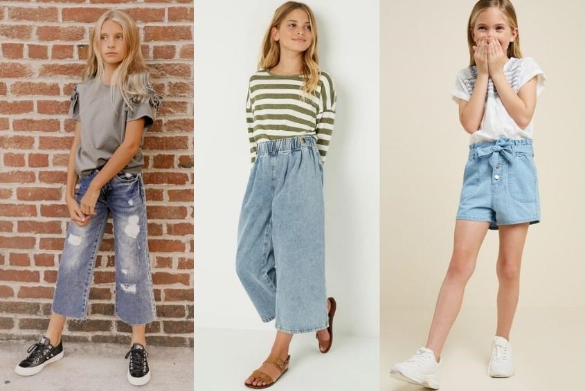 Quần jeans cho bé gái dáng gầy