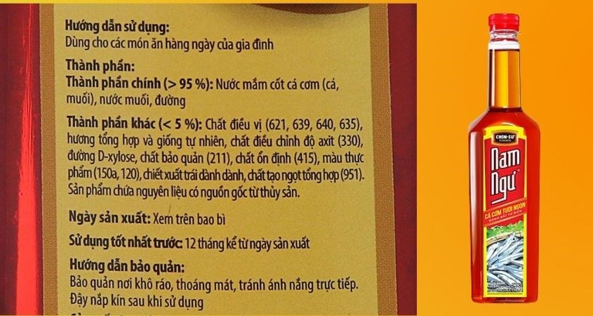 Nhận biết nước mắm công nghiệp dựa trên thành phần