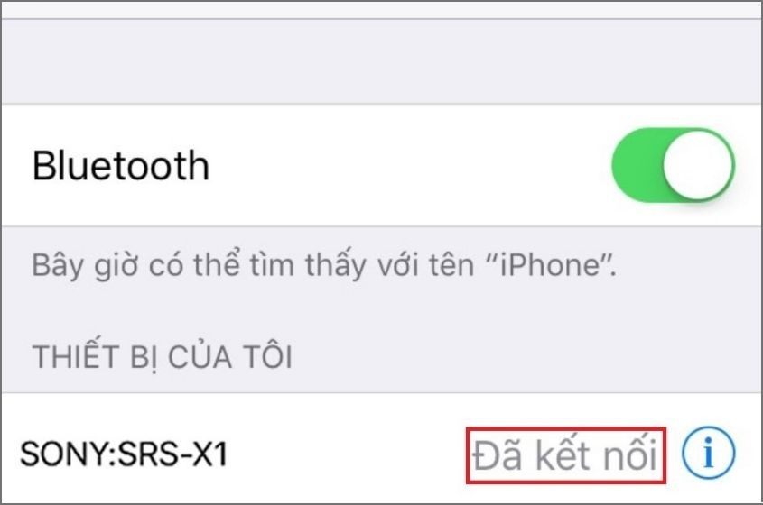 Kết nối loa Bluetooth thành công