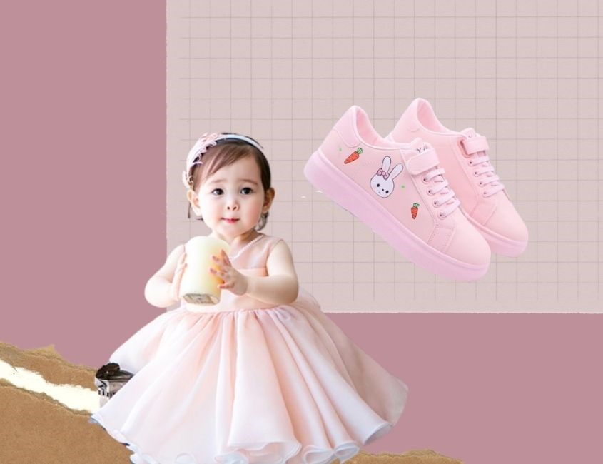 Kết hợp thêm phụ kiện cho bé gái mũm mĩm