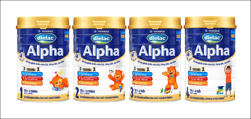Sữa bột Dielac Alpha 1, 2, 3