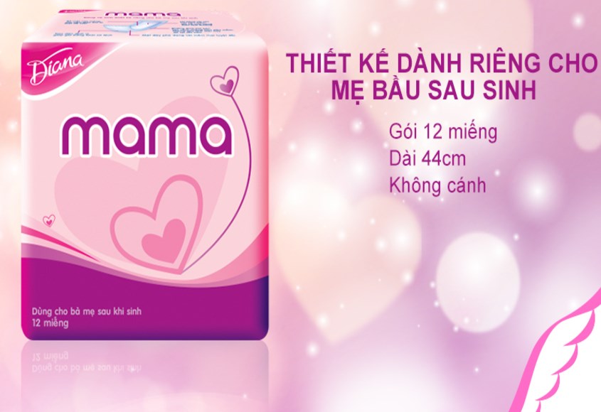 Băng vệ sinh cho mẹ sau sinh Diana không cánh 12 miếng