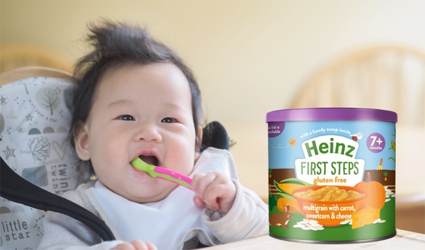 Bột ăn dặm Heinz cho bé chứa 12 loại vitamin